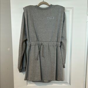 Gray Long Sleeve Kids Dress